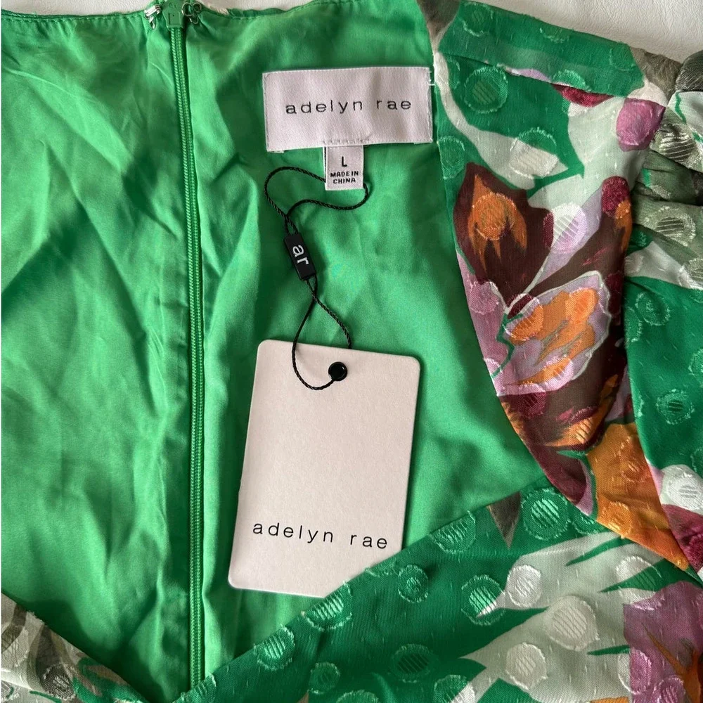Adelyn Rae Vanessa Floral Jacquard Minidress Size L - Picture 6 of 10